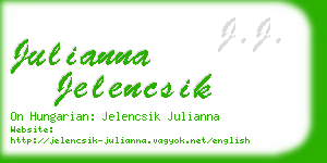 julianna jelencsik business card